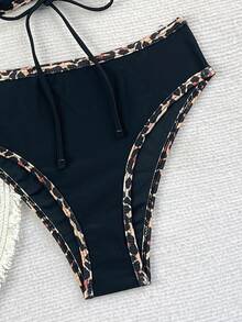 Costavie Springbreak Women Halter Front Tie Bikini Set, Fashion Beachwear Bikini Set Outfits For Summer - Multicolor - View 5