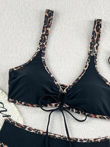 Costavie Springbreak Women Halter Front Tie Bikini Set, Fashion Beachwear Bikini Set Outfits For Summer - Multicolor - View 4