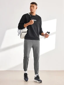 Driftmere 3pcs Men Loose Fit Drawstring Waist Sweatpants - Multicolor - View 4