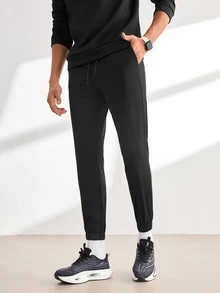 Driftmere 3pcs Men Loose Fit Drawstring Waist Sweatpants - Multicolor - View 6
