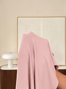 Slowluna Maternity Versatile Nursing Function Long Sleeve Maternity Dress - Pink - View 8