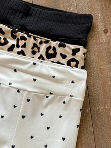 SHEIN 少女 3件組緊身褲，買1得3，百搭休閒緊身褲，緊身設計，3件套組，全方位百搭休閒多功能緊身褲。室內、室外、運動、學校、日常休閒穿著。 - 彩色 - 查看 4