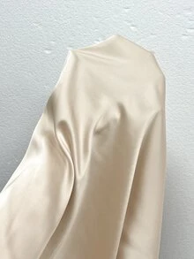 Franclia 女士休闲府绸衬衫，不对称领衬衫 - 香檳色 - 查看 3