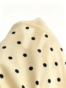 SHEIN Sparklyn Autumn/Winter Girls' Hooded Zip-Up Jacket - Mixed Street Style, Fall Clothes, Sweatshirt Knit Fabric Suitable For Autumn/Winter - Yellow - View 5