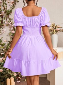 Rafferiza Gaun Pendek Wanita - Mauve Purple - View 2