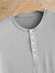 HIMLAND Men's Summer Casual Versatile Solid Color Short Sleeve T-Shirt 3 Pieces Set - Multicolor - View 14