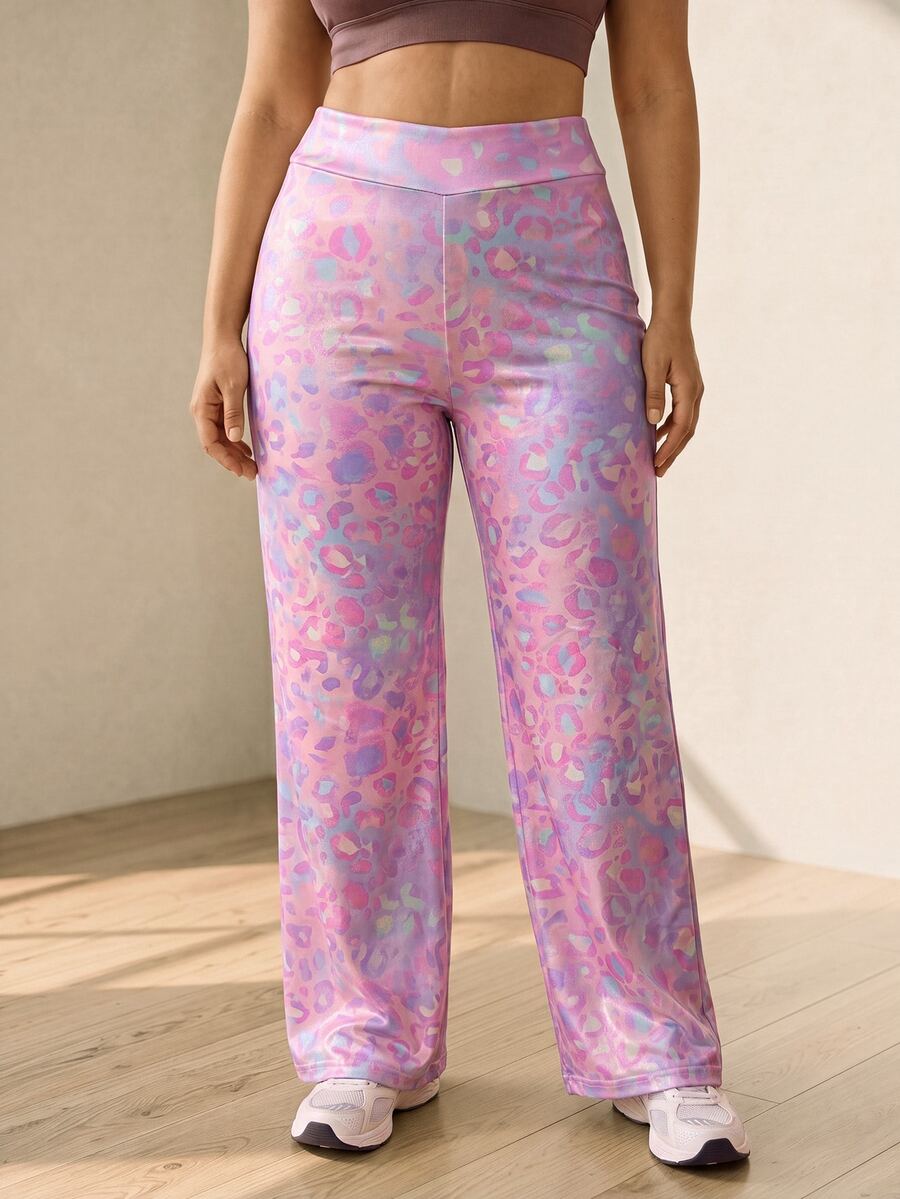 SHEIN Rhythm Era Plus Size Women Sports Leggings - Multicolor - View 1