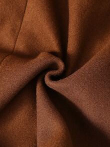 Young Girls Overcoats, Y2k, Y2k Tops, Fall Clothes, Winter Brown Stand-Collar Elegant Coat - Brown - View 9
