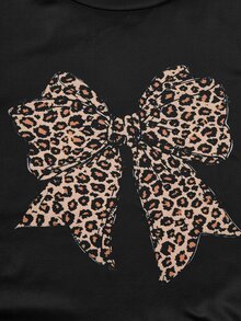 Set Streetwear (Gadis Remaja), Kaos Lengan Panjang Putih Rajut Motif Pita dan Celana Kargo, Olahraga & Kebugaran - Hitam - View 5