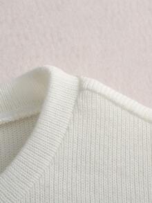 LUMIGAL Women's Elegant Casual Sexy Off White Ribbing Twist Design Long Sleeve T-Shrit,Commuting Fashion,Casual Outings, Autumn - Apricot - View 6