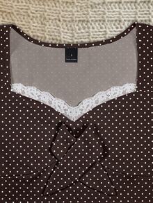 Sundraya Women's Lace Patchwork Polka Dot Casual Versatile Daily Wear Top - Multicolor - View 7
