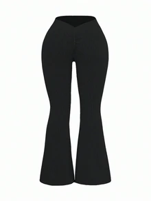 SHEIN Unity Women's Plus Size Seamless Black Yoga Leggings - Black - View 7