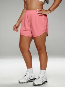 Rhythm Era Pantalones cortos versátiles para uso diario y deportivo con cintura elástica para mujer talla grande - Rosa Fucsia - Ver 5