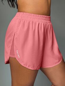 Rhythm Era Pantalones cortos versátiles para uso diario y deportivo con cintura elástica para mujer talla grande - Rosa Fucsia - Ver 7