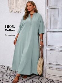 Women Midi Dresses - Green - View 9
