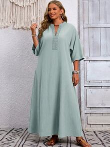 Women Midi Dresses - Green - View 8