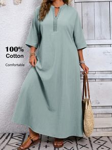 Women Midi Dresses - Green - View 10