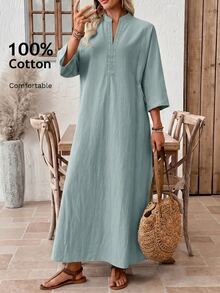 Women Midi Dresses - Green - View 2