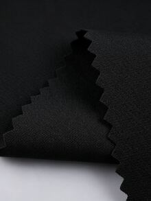 GlowEve CURVE 大尺碼女款優雅黑白對比長袖西裝外套，秋季茶會專業西裝套裝 - 黑色 - 查看 5