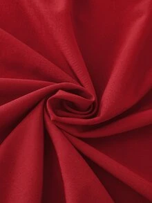 Franclia Summer Waist-Cinching A-Line Mini Dress, Retro French Contrast Color Slip Dress - Red - View 5