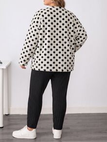 SHEIN CURVE+ Plus Size Co-Ords - Black and White - View 2