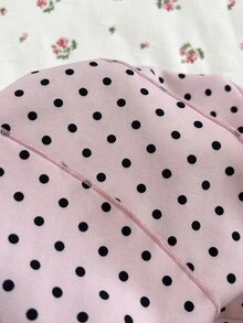 Sundraya Pink And Black Polka Dot Sweet Cute Y2k Camisole Top For Women Going Out Summer - Pink - View 9