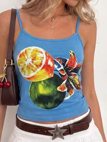 IslaSuriya Women's Vacation Floral & Lemon Print Casual Camisole - Multicolor - View 3