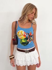 IslaSuriya Women's Vacation Floral & Lemon Print Casual Camisole - Multicolor - View 1