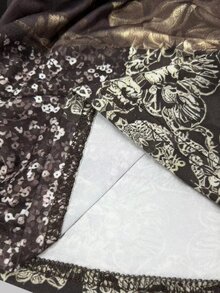 Sundraya 女款 Y2K 90年代風格棕色花卉印花拼接抹胸上衣，附花朵胸針，適合夜店、夜晚外出、夏季 - 彩色 - 查看 6