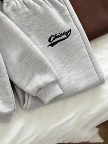 6pcs Young Boys Letter Graphic Crewneck Sweatshirt & Joggers Set, Casual Multi-Pack Streetwear Sports Tracksuit Fall Clothes - Multicolor - View 5