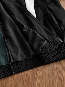 SWAVVY Men's Colorblock Long Sleeve Zip-Up Casual Jacket - Multicolor - View 7