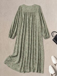 Rosumi 大尺碼度假休閒碎花印花洋裝 - 彩色 - 查看 3