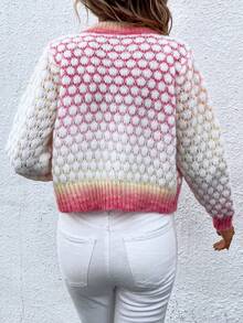 Pariaura Chaqueta De Punto De Mezcla De Tela De Moda Para Todos Los Días (color De Hilo Aleatorio) - Multicolor - Ver 2