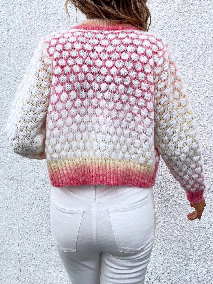Pariaura Mixed Fabric Fashionable Everyday Cardigan (Yarn Color Random) Fall Winter Cloth For Women - Multicolor - View 2