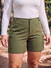 In My Nature Women's Plus Size Zipper Pocket Casual Fitness Sports Pants Winter - Green - View 3