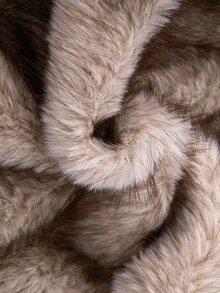 SHEIN Girls' Faux Fur Stand Collar Sleeveless Jacket, Long Sleeve, Fall Clothes, Autumn/Winter New Style, Thick Long Fur Vest School Brown Cute - Khaki - View 9