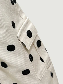 SHEIN Celana Jeans Denim Kargo Motif Polkadot untuk Bayi Laki-laki - MultiWarna - View 5