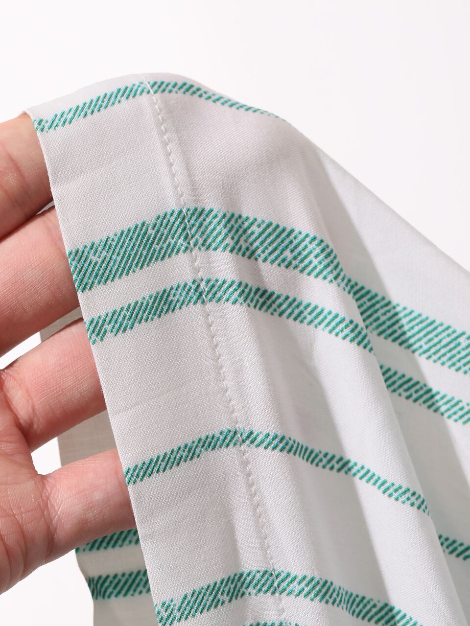 Vacation Style Striped V-Neck Raglan Sleeve Loose Mid-Length Tassel Cinched Waist Women Nightgown Pajamas