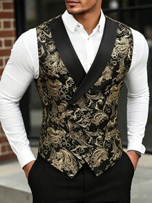 Manfinity AFTRDRK Men Floral Print Waistcoat - Multicolor - View 1
