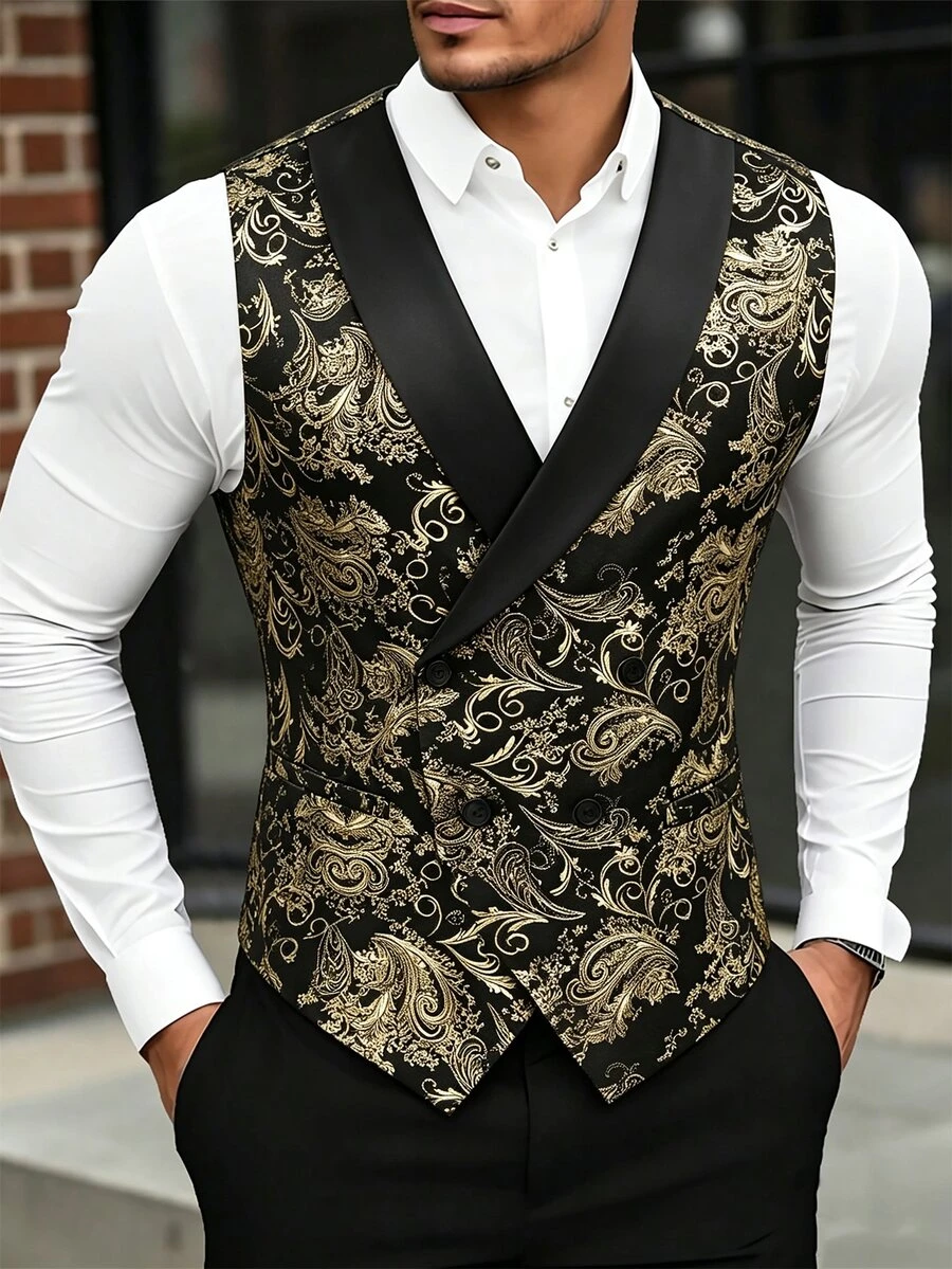 Manfinity AFTRDRK Men Floral Print Waistcoat - Multicolor - View 1