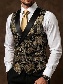Manfinity AFTRDRK Men Floral Print Waistcoat - Multicolor - View 8