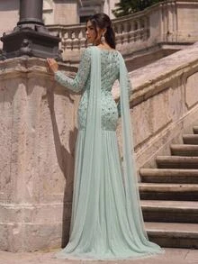 Glamrae فساتين رسمية وسهرة للنساء - العشب الأخضر - مشاهدة 3