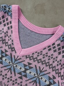 Manfinity EMRG Men's Casual Geometric Pattern Sweater, Autumn/Winter - Multicolor - View 6