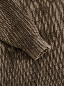 Manfinity EMRG Men's Autumn/Winter Casual Tie-Dye Distressed Patterned Knit Sweater - Camel - View 4