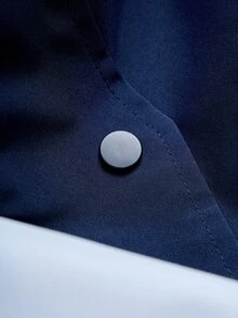 Manfinity EMRG 男士休闲连帽撞色拼接长袖外套，秋季款 - 藍色 - 查看 6