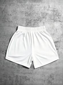 Manfinity EMRG Men's Summer Elastic Waist Digital Print Thai Boxing Shorts, Holiday - White - View 2