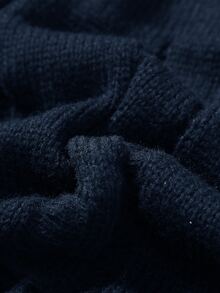 Manfinity EMRG Men's Solid Color Crew Neck Long Sleeve Distressed Sweater, Autumn/Winter - Royal Blue - View 6