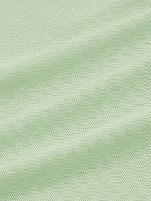 SHEIN ICON 女士绿色网纱前系带喇叭袖上衣 - 薄荷綠 - 查看 5