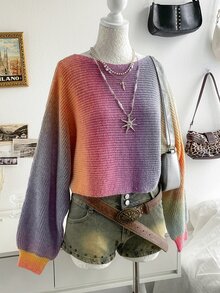 Soleia Top de Moda para Férias com Laço de Gaze Roxo, Brunch, Outono, Y2k - Multicolorido - Visão 3