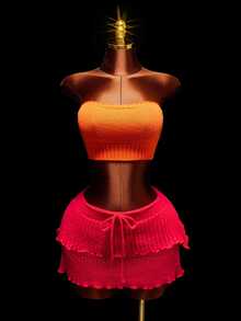 Amplova Sweater Super Crop & Atasan Rajut & Atasan Shrug - Kuning - View 4